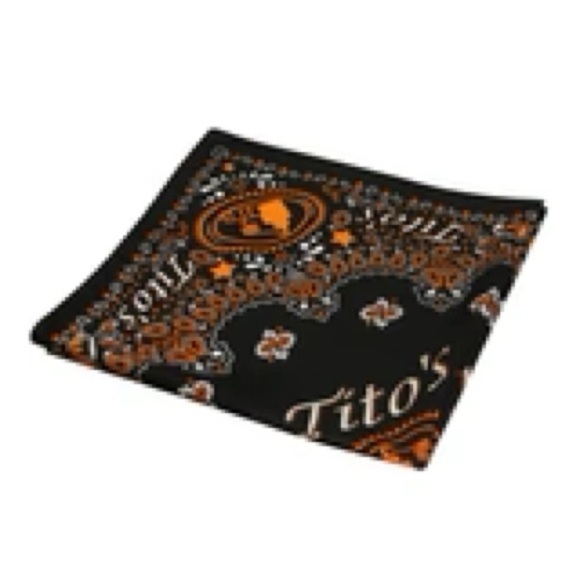 Tito’s Handmade Vodka Bandana New in Package Black and Orange Accessory - Picture 2 of 4